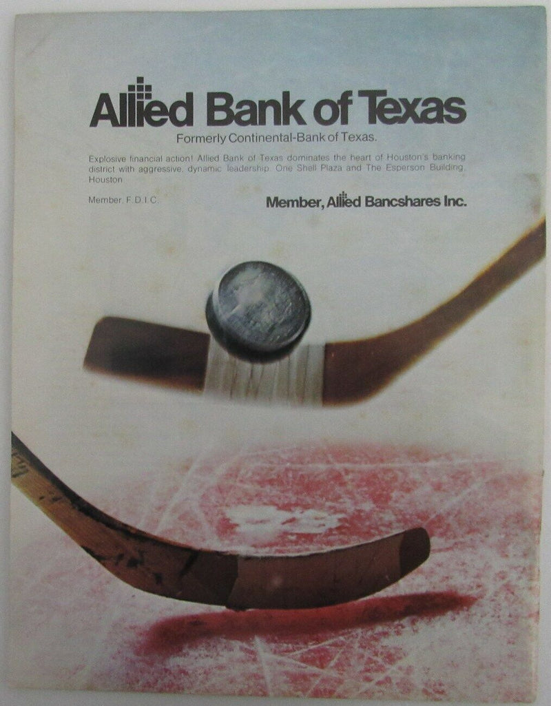 1975 Houston Aeros vs. San Diego Mariners WHA AVCO Cup Playoff Program 150615