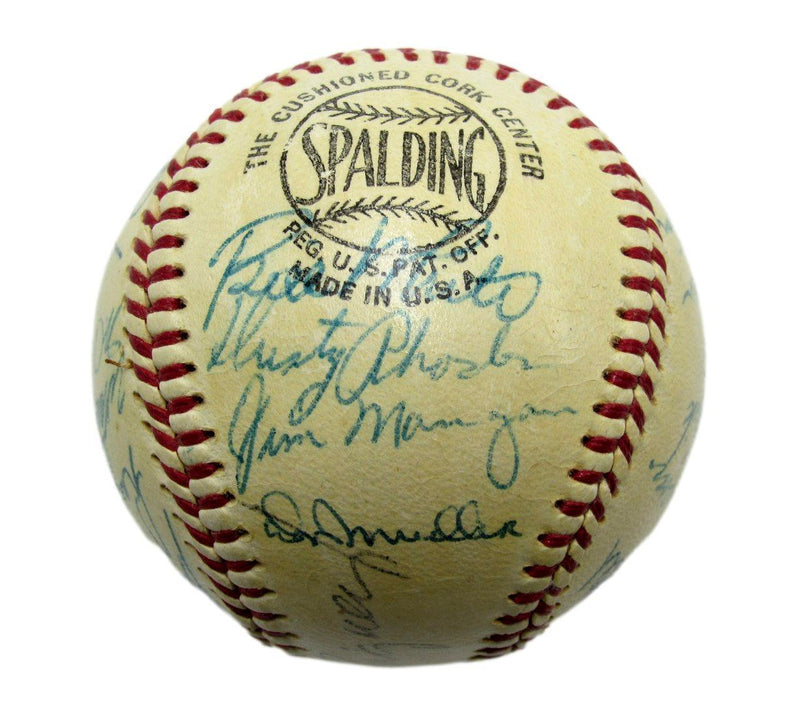 Vintage 1956 New York Giants Autographed by 25 Willie Mays Rawlings ONL Baseball