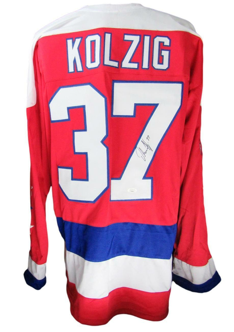 Olaf Kolzig Signed/Autographed Washington Capitals Red Hockey Jersey JSA 156290