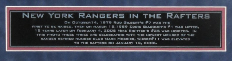Rangers Framed Photo Retired Numbers Richter Gilbert Messier Giacomin Steiner