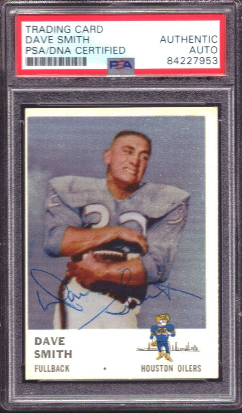 1961 Fleer #170 Dave Smith Oilers Signed/Autographed Card PSA/DNA 152727