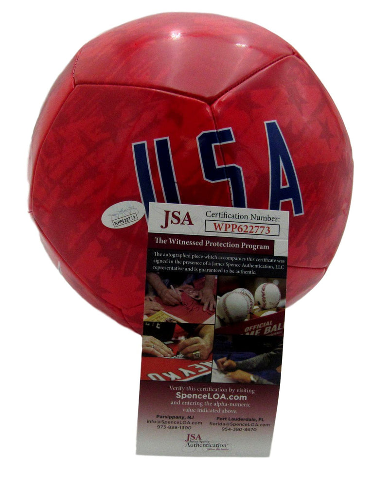 Alyssa Naeher USA Women's Soccer Team Signed Nike Red Soccer Ball JSA 145817