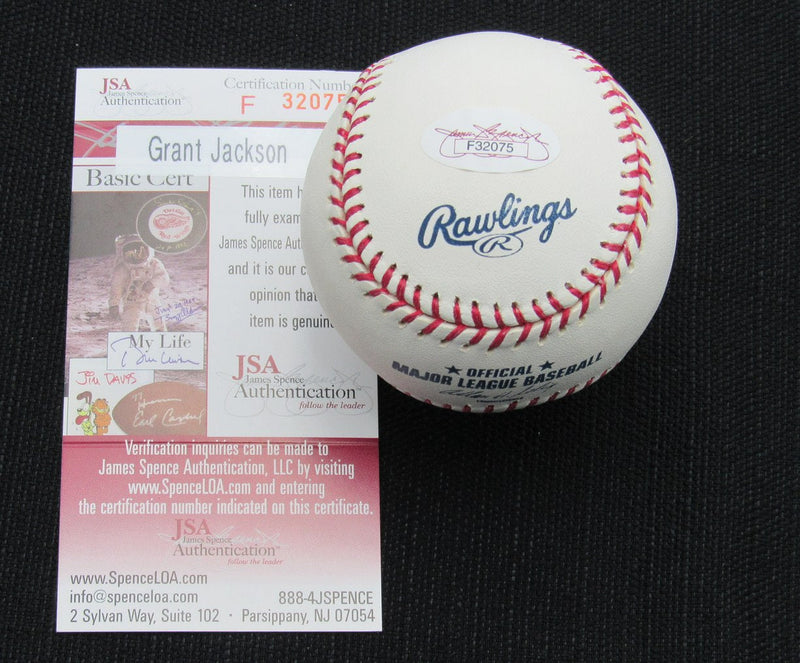 Grant Jackson Signed/Auto Yankees 100th OML Baseball JSA 186604