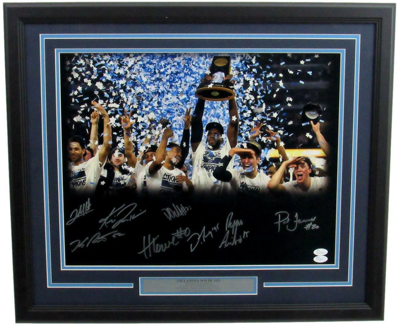 2016 Villanova National Champs 16x20 Photo Signed by 8 Framed JSA 166455