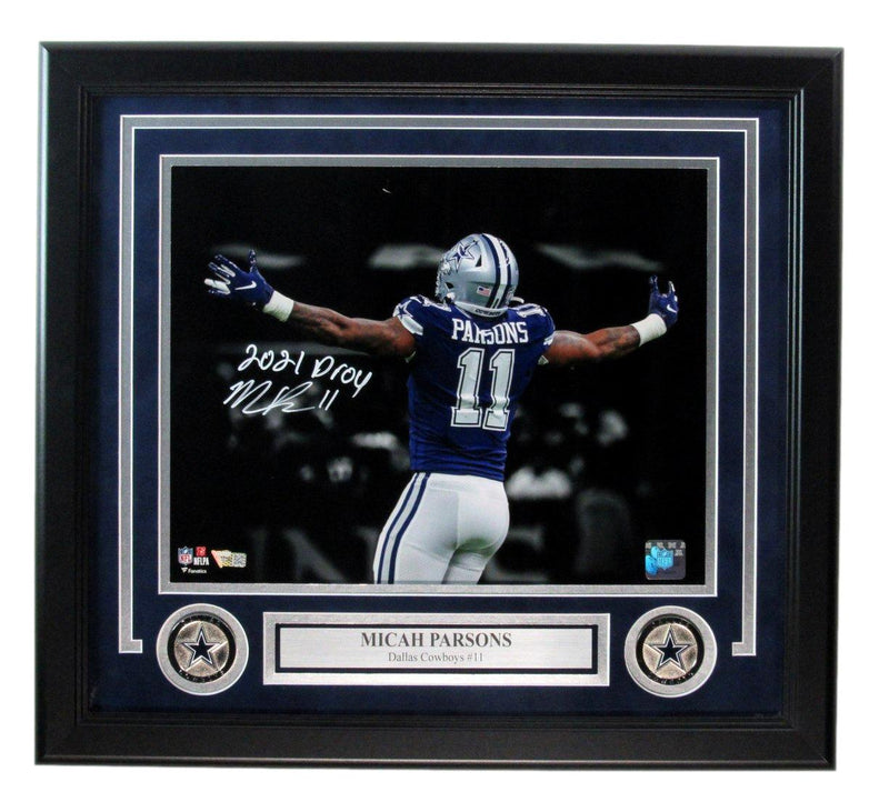 Micah Parsons Signed/Inscribed 11x14 Photo Dallas Cowboys Framed Fanatics 187186
