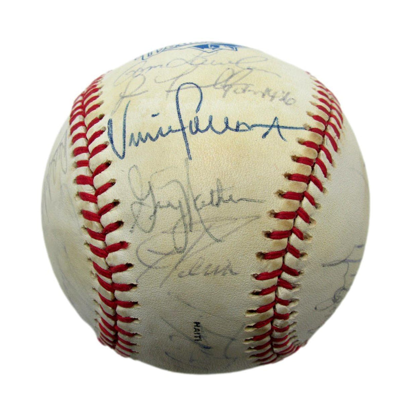 1987 Cardinals Autographed by 25 Rawlings World Series Baseball Herzog (HOF)