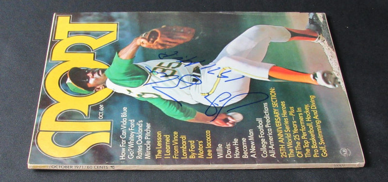 Vida Blue Signed/Inscribed October 1971 SPORT Magazine Oakland A's JSA 187281