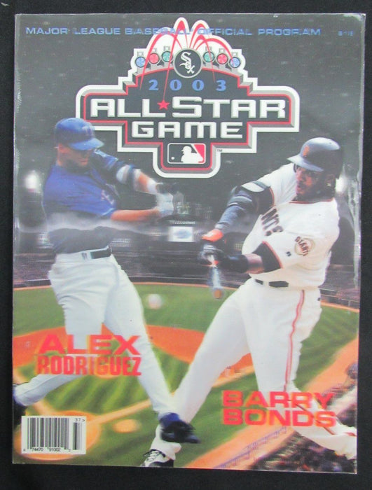2003 MLB All Star Game Program US Cellular Field Chicago Rodriquez/Bonds Cover
