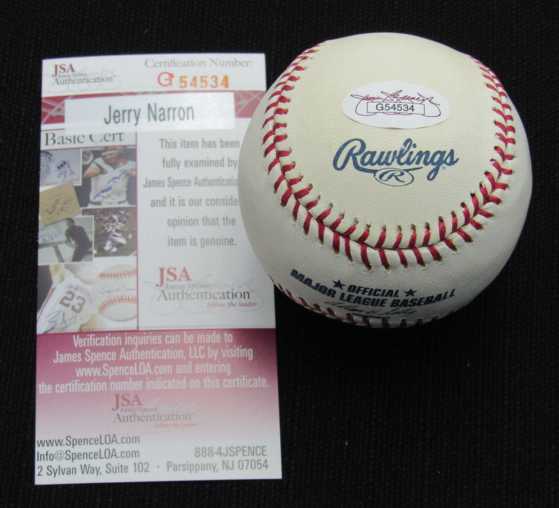 Jerry Narron Signed/Auto Yankees 100th OML Baseball JSA  186573