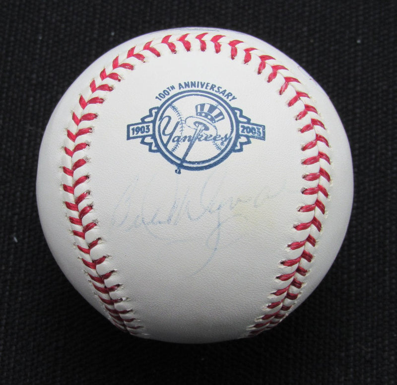 Butch Wynegar Signed/Auto Yankees 100th OML Baseball JSA  186897