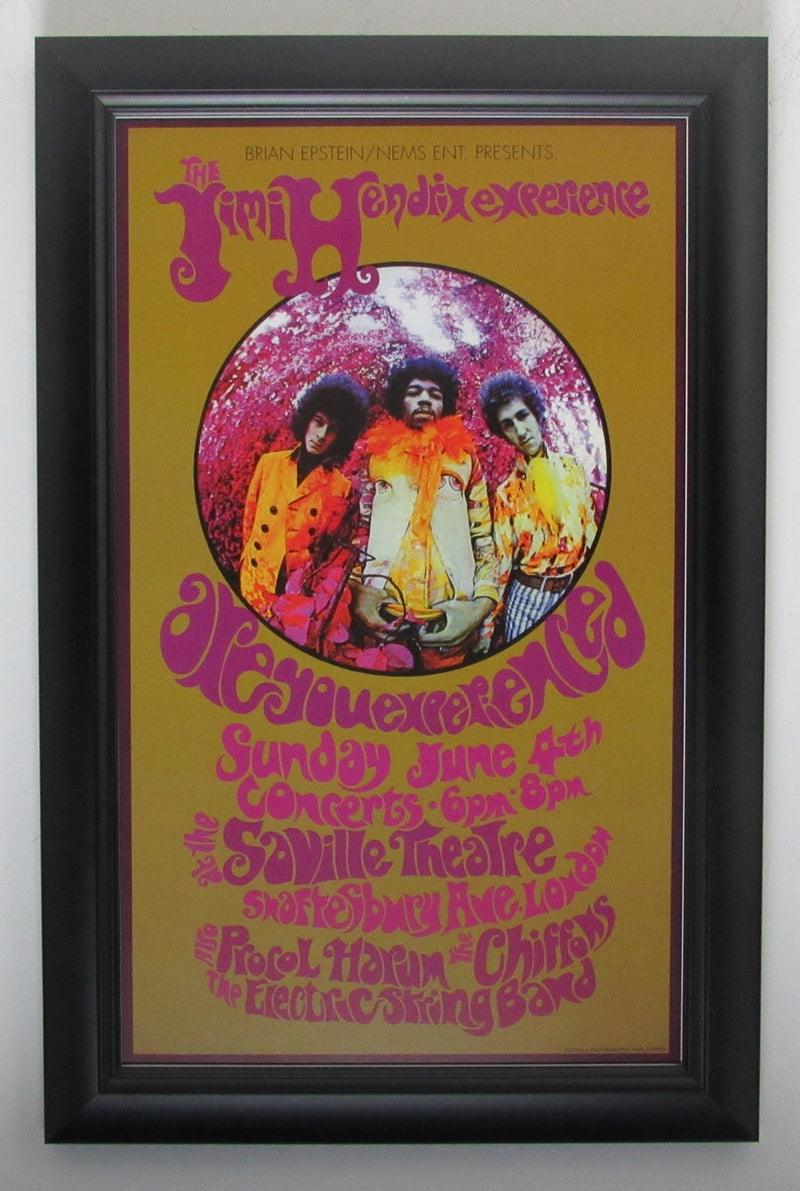 Jimi Hendrix Experience Concert Poster by Bob Masse Framed 147085