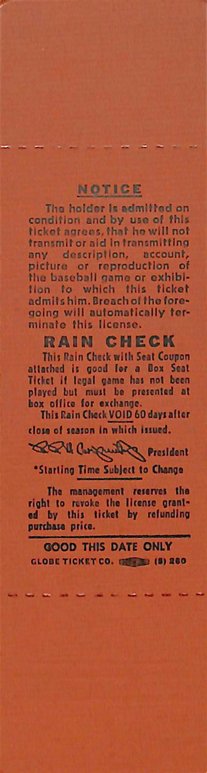 October 1, 1970 Full Ticket Final Game Phillies Connie Mack Stadium 187840
