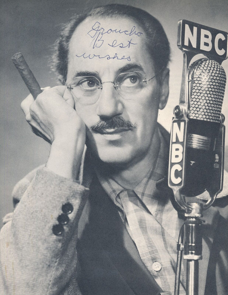 Groucho Marx Autographed/Inscr Vintage Magazine 7.5x9.75 Photo Actor JSA 179936