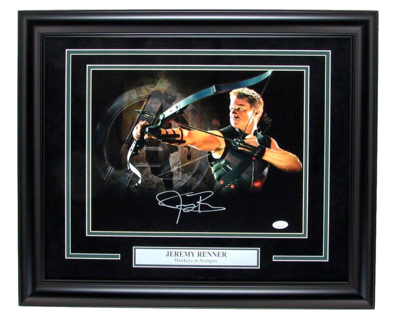 Jeremy Renner Hawkeye Avengers Signed/Autographed 11x14 Photo Framed JSA 143372