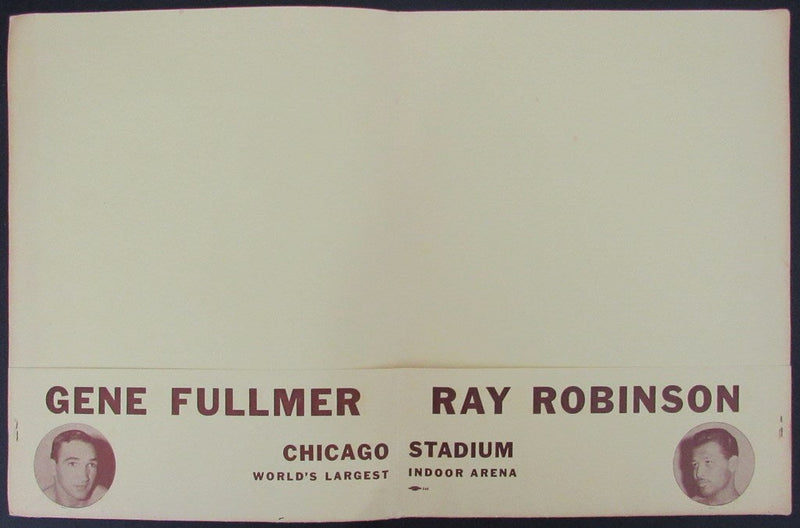 May 1, 1957 Gene Fullmer vs. Sugar Ray Robinson Boxing Program 181436
