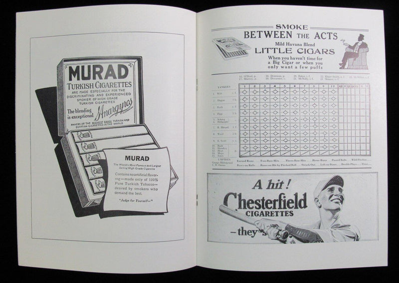 1922 World Series Official Score Card NY Giants vs. NY Yankees Opie Reproduction