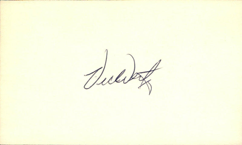 Vic Wertz Tigers/Twins d.1983 Signed/Autographed 3x5 Index Card 162550