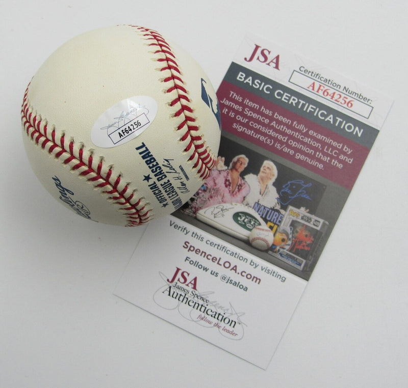 Len Barker Autographed/Inscribed OML Baseball Cleveland Indians JSA