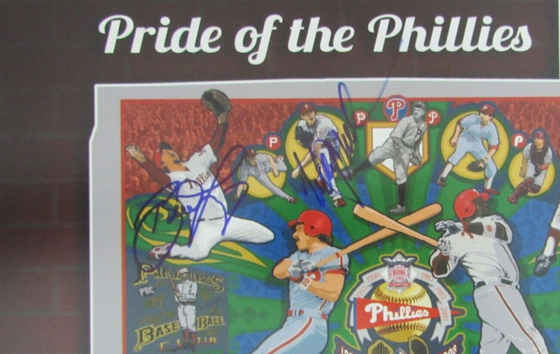 2015 Phillies Mural 11x14 Multi-Signed SGA CBP HAMELS +++ by 6 Players 151742