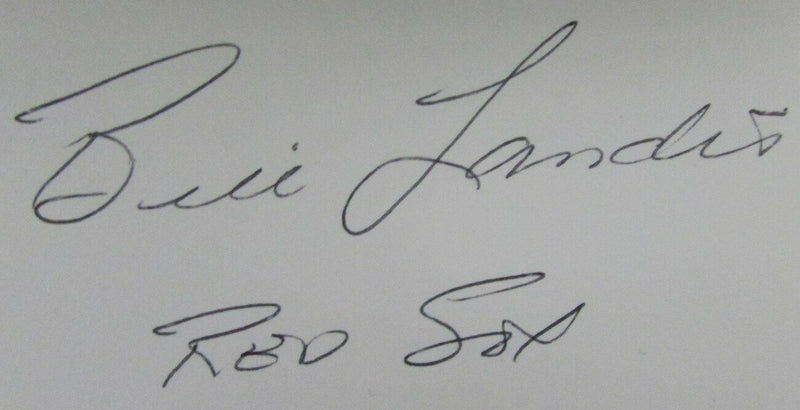 Bill Landis 1967 Boston Red Sox Signed 3x5 Index Card with 5x7  Photo 158532