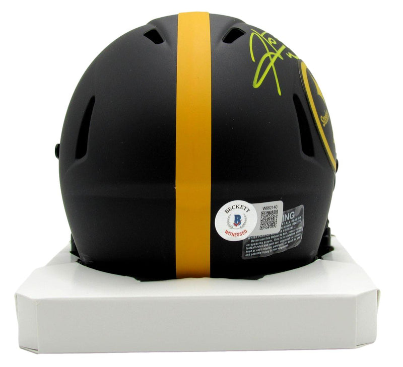 Hines Ward Signed Steelers Eclipse Black Mini Helmet Beckett 151601