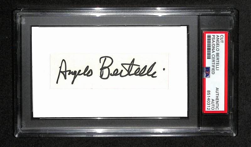 Angelo Bertelli  Autographed Cut 3x5 Index Card PSA/DNA 186534