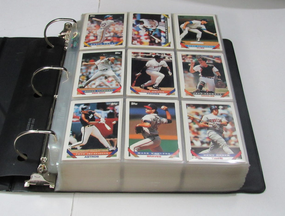1993 Topps Complete Baseball Set (825) In Binder w/Pages Derek Jeter RC 192009