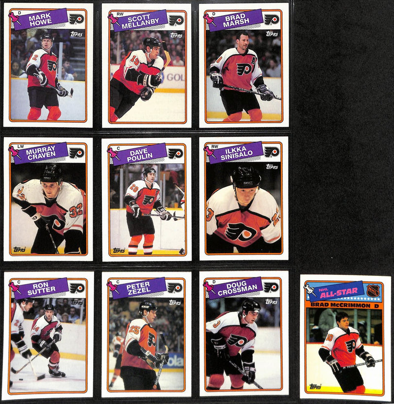 1988-89 Topps Hockey Philadelphia Flyers Team (10) Cards 189213