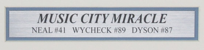 Music City Miracle Signed Dyson/Neal/Wycheck Eagles 8x10 Photo Framed JSA 188515
