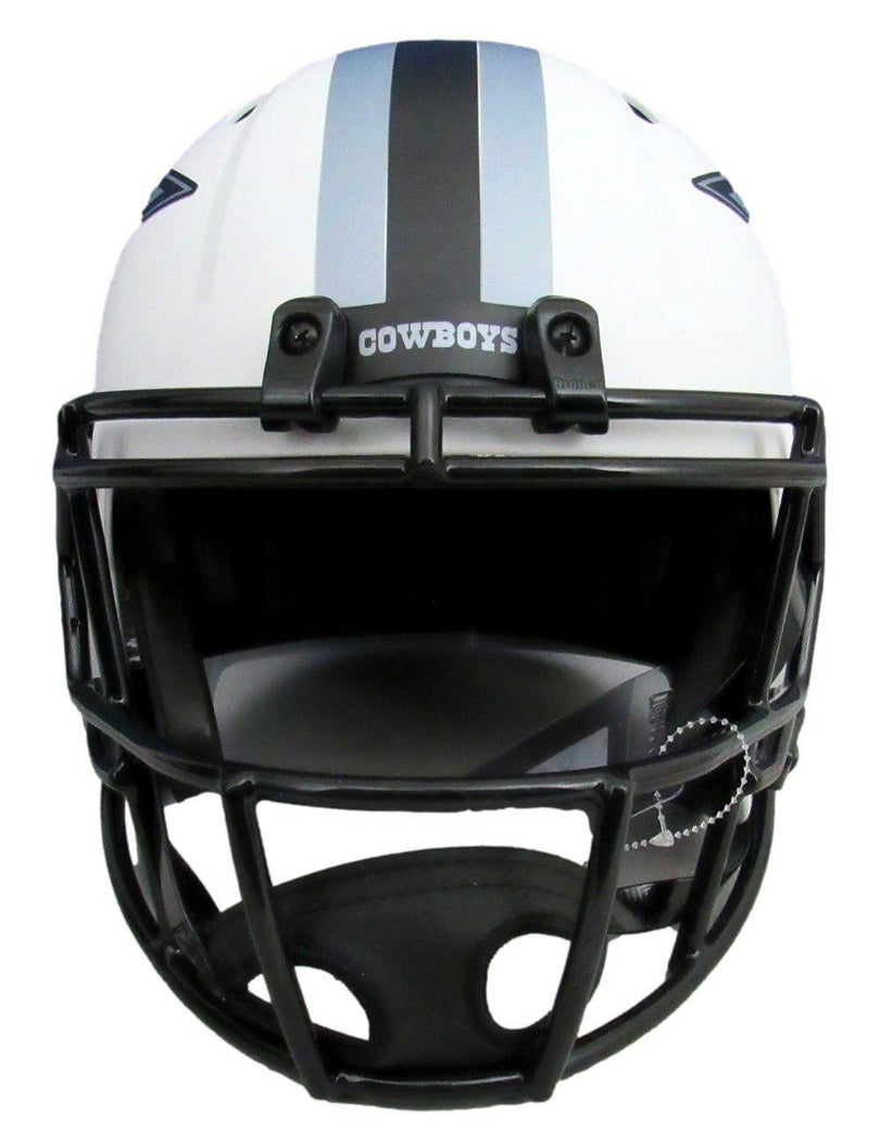 Emmitt Smith HOF Signed Cowboys Full Size Lunar Replica Helmet Beckett 166570