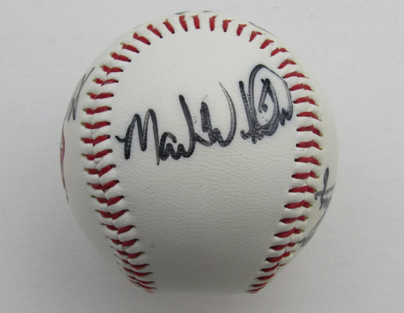 Cleveland Indians Team Autographed by 7 Players Indians Logo Baseball 180628