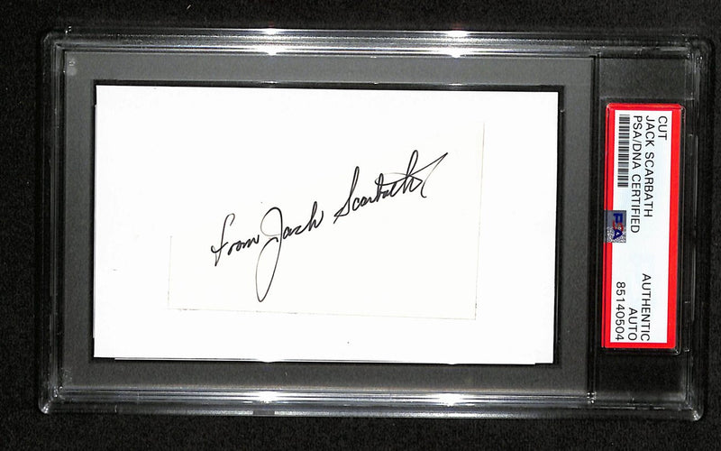 Jack Scarbath Autographed 3x5 Cut Card PSA/DNA 186558