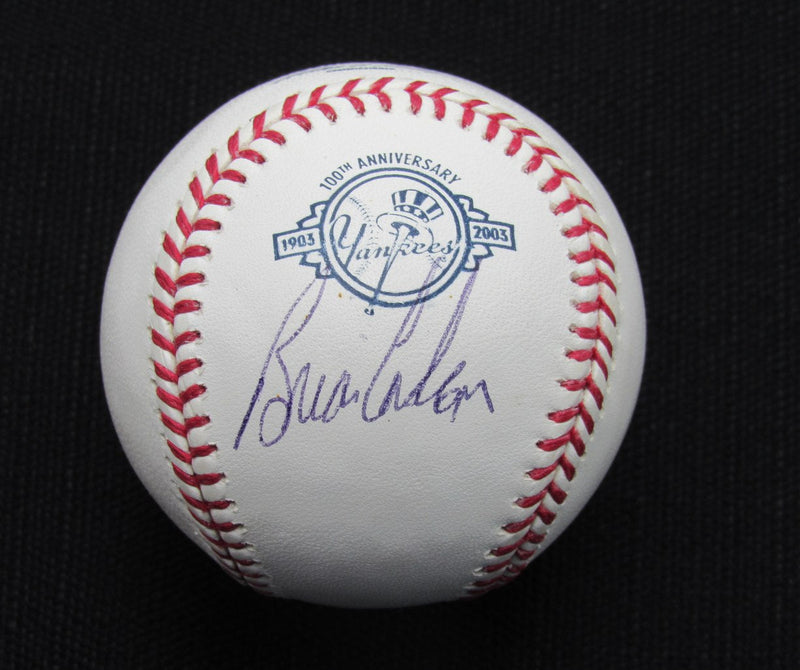 Brian Cashman Signed/Auto Yankees 100th OML Baseball JSA Inscr 187153