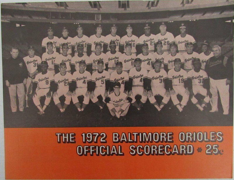 Lot of 5 Baltimore Orioles Official Scorecard/Programs (1969,70,72,75,77) 144223