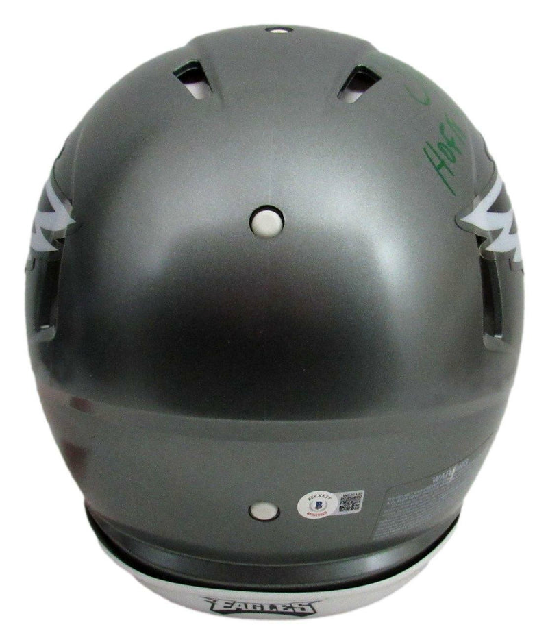 Brian Dawkins HOF Signed Eagles Full Size Flash Authentic Helmet Beckett 165097