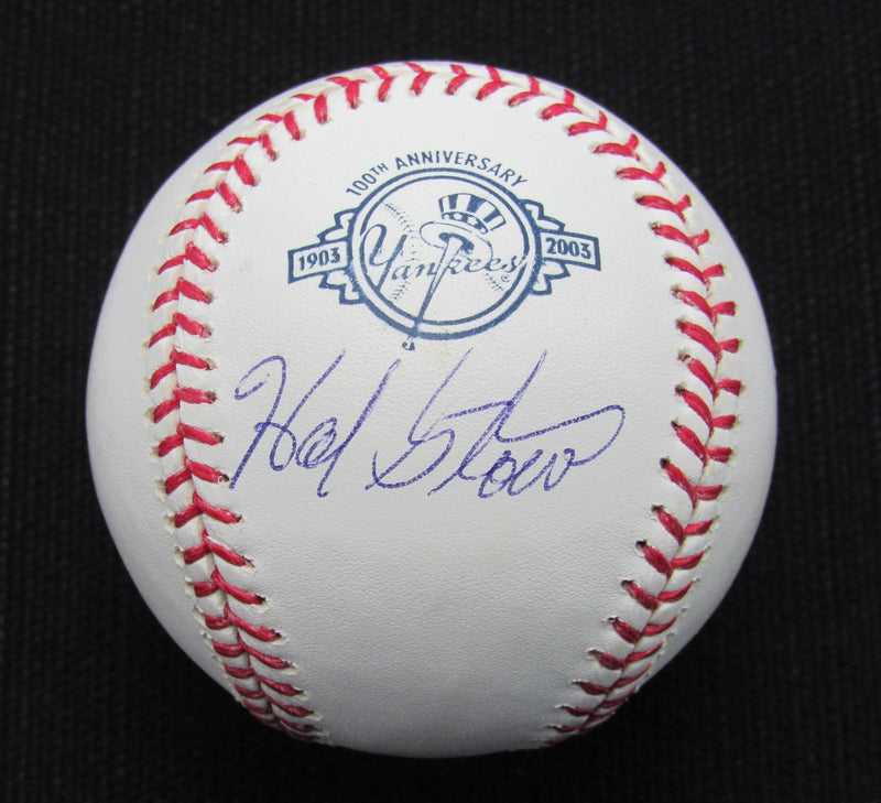Hal Stowe Signed/Auto Yankees 100th OML Baseball JSA  186783
