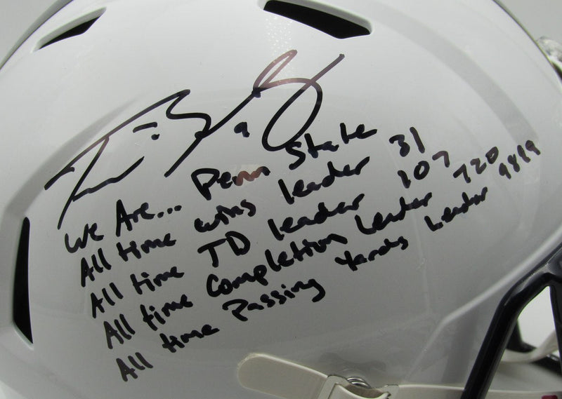 Trace McSorley Signed/Ins Full Size Speed Replica Football Helmet PSU JSA 190345