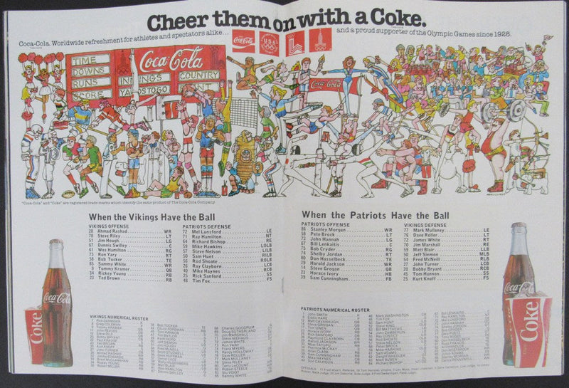 December 16, 1979 NFL PRO! Program Patriots vs. Vikings 181431