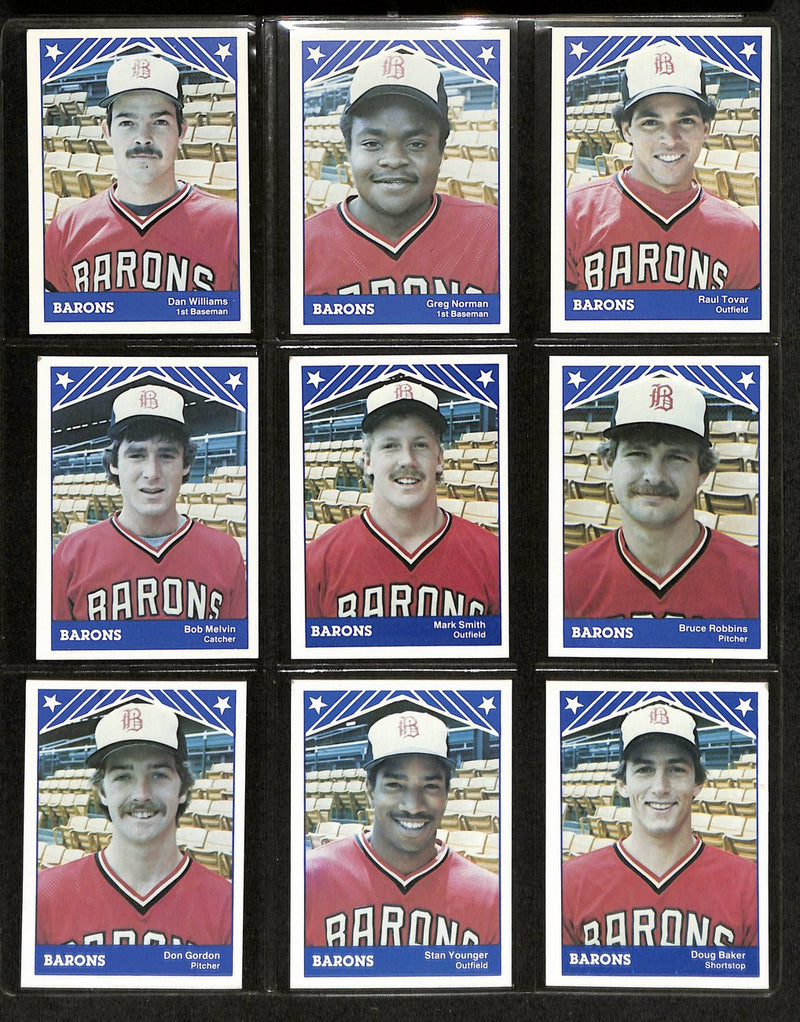 1983 TCMA Baseball Birmingham Brons Complete Team Set (25/25) Cards 189375