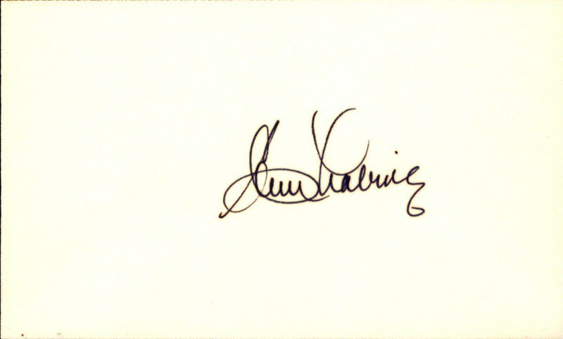 Clem Labine Brooklyn Dodgers d.2007 Signed/Autographed 3x5 Index Card 162493