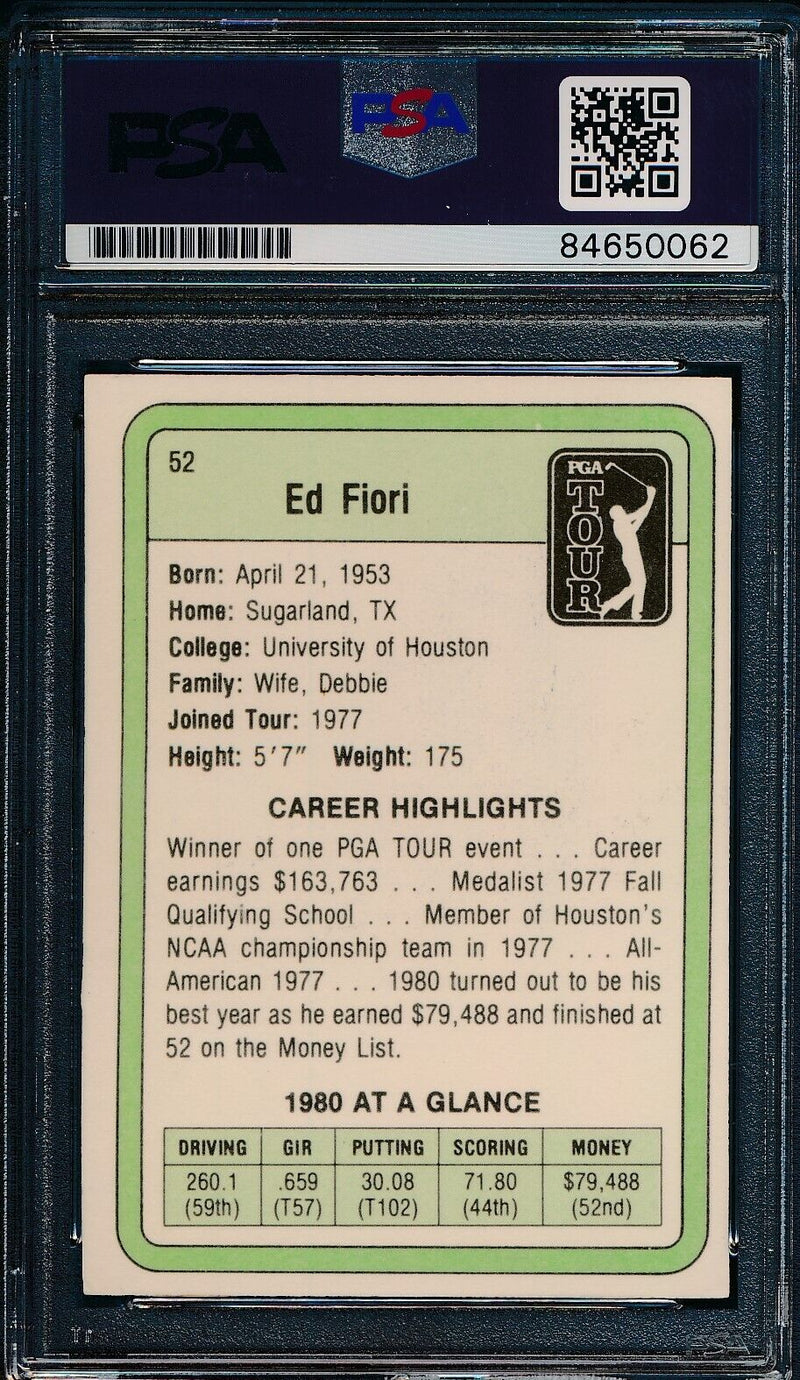 1981 DONRUSS PGA Ed Fiori #52 Authentic Card Signed PSA/DNA 176003