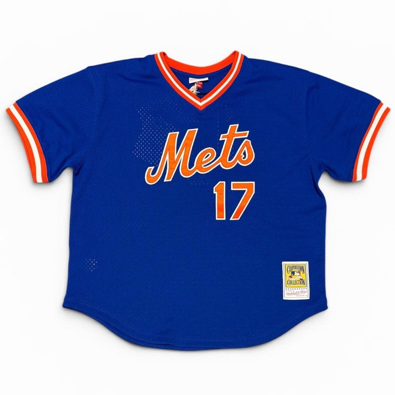 Keith Hernandez Signed Mets Mitchell & Ness Jersey w/ #17 Retired Becket BAS COA