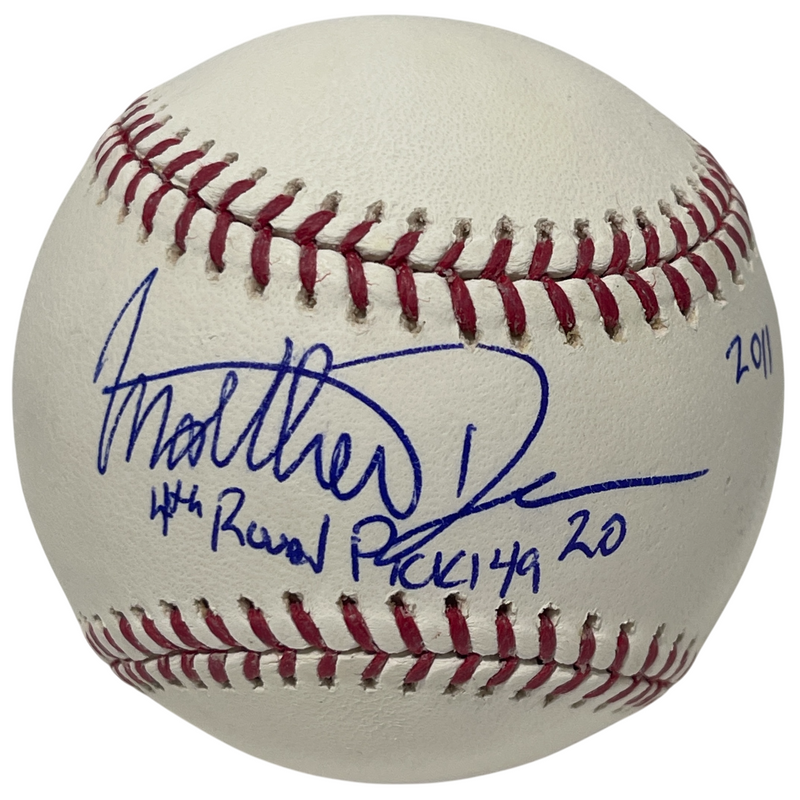 Matthew Duran Signed ROMLB Baseball w/ 2011 4th Round Pick Insc Yankees LSCM COA