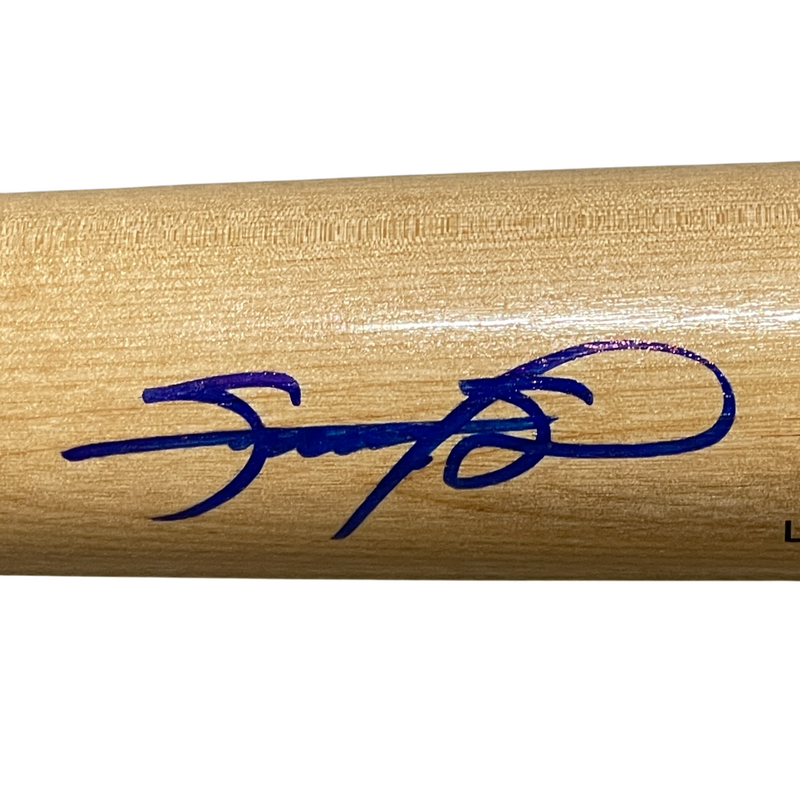 Sammy Sosa Signed Auto Louisville Slugger Natural Bat Beckett Witness BAS COA