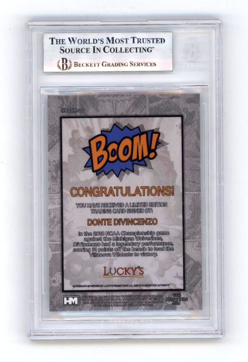 Donte DiVincenzo 2024 Hits Memorabilia BOOM Silver Signed BGS BAS Auto Knicks