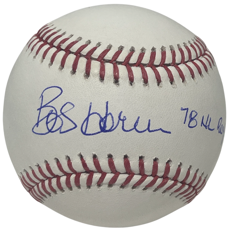 Bob Horner Signed ROMLB Baseball w/ 78 NL ROY Beckett Witness BAS COA