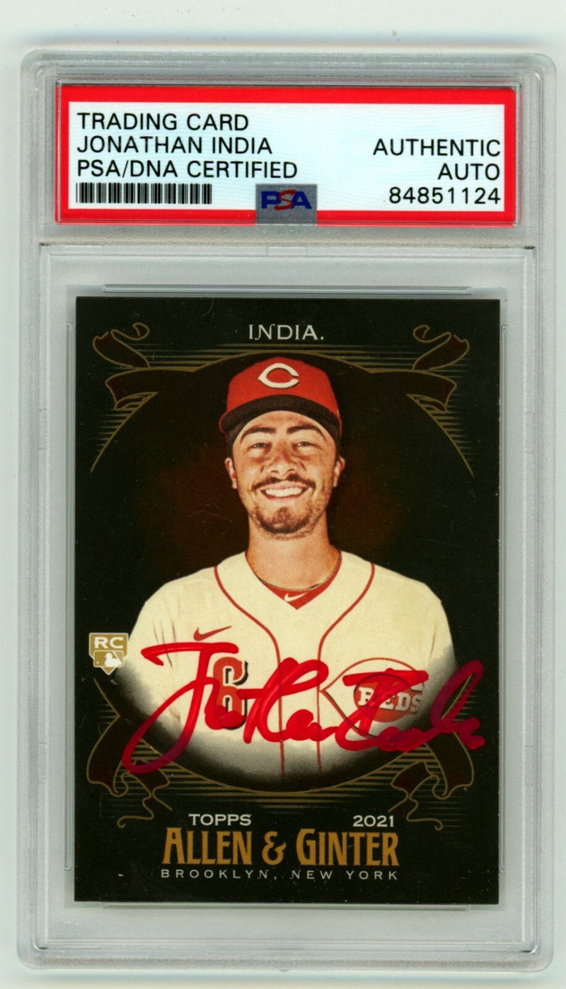 Jonathan India 2021 Topps Allen & Ginter X #210 Signed RC PSA Authentic Auto