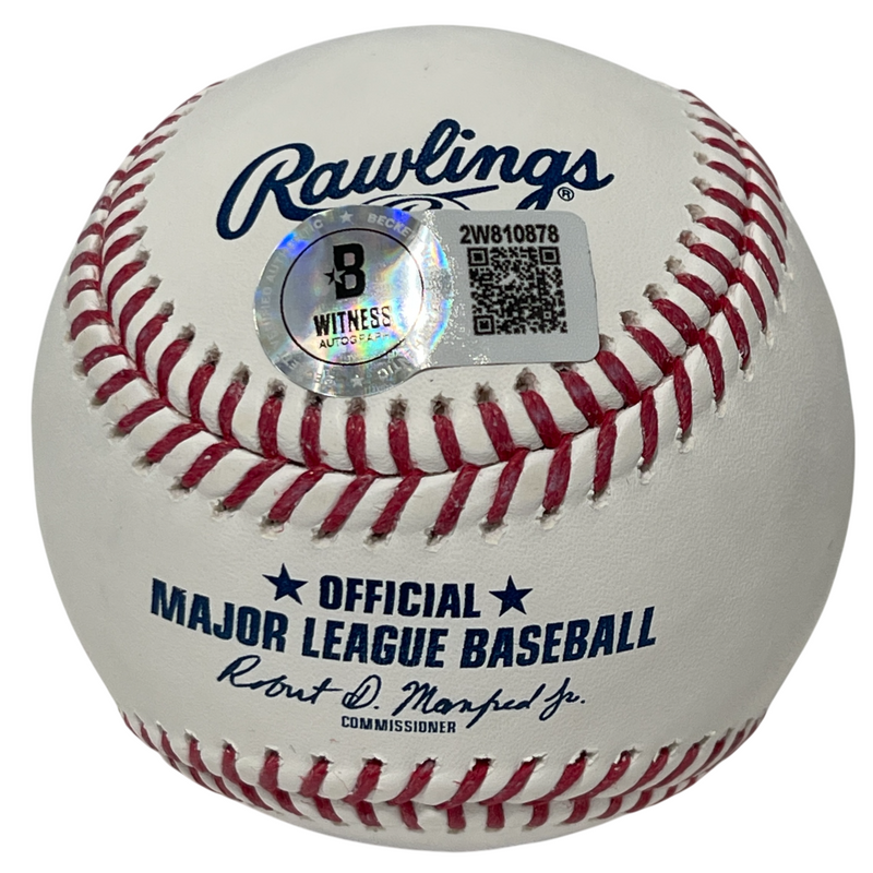 Gary Sheffield Signed ROMLB Baseball w/ 3 Insc 500 HR ++ Beckett Witness BAS COA