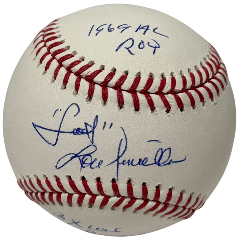 Lou Piniella Signed Autographed ROMLB Baseball w/ 4 Stat Inscriptions JSA COA