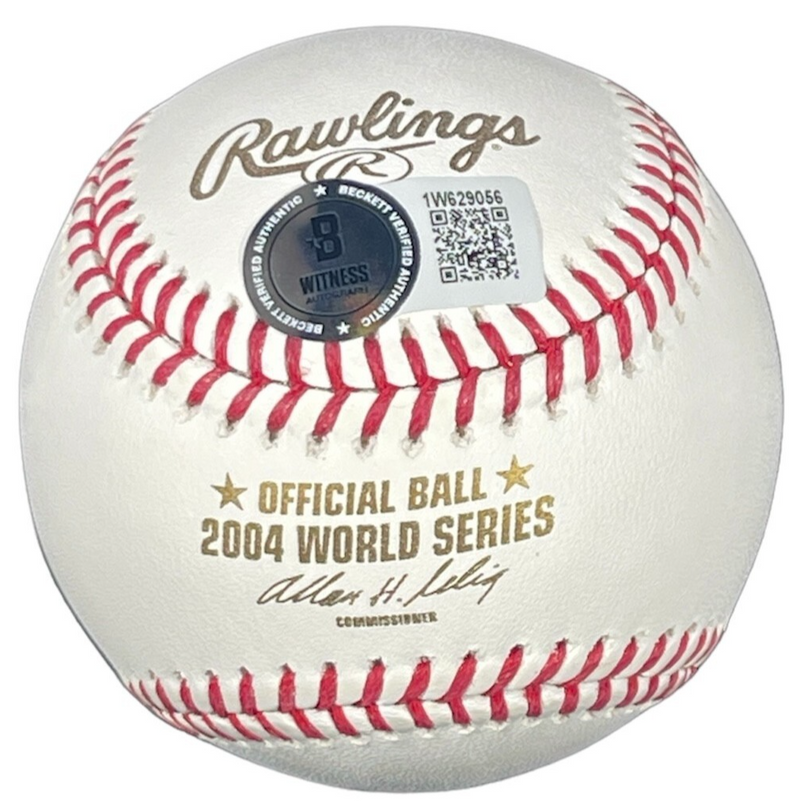 Terry Francona Signed 2004 WS ROMLB Baseball Curse Reversed Beckett Wit BAS COA